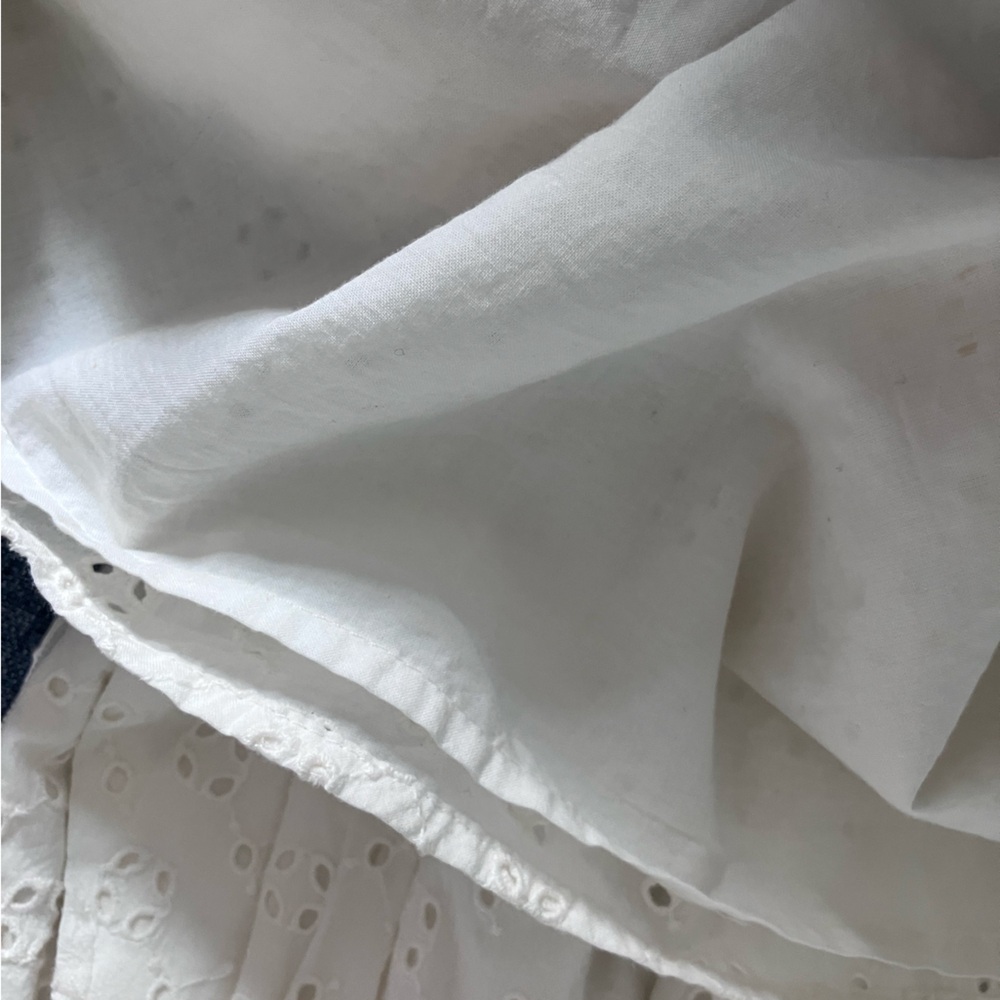 J CREW Off White Eyelet Aline Cotton Dress Size 8 - Picture 12 of 13
